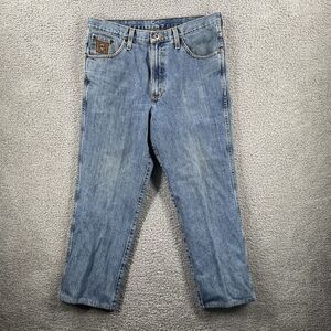 Cinch Bronze Label Jeans Mens 35x34 Slim Tapered Western Cowboy Blue